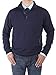 Luciano Natazzi Men's Mock Neck Elbow Patch Quarter Button Sweater Relaxed Fit
