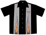 Harley-Davidson Las Vegas Cafe Embroidered Flames Biker Shirt