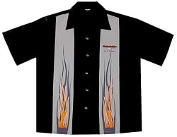Harley-Davidson Las Vegas Cafe Embroidered Flames Biker Shirt