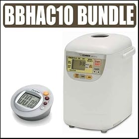 Zojirushi BB-HAC10 Home Bakery Mini Breadmaker Outfit with Polder Traffic Light Timer White