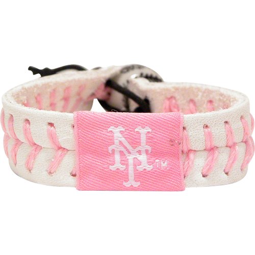 MLB New York Mets Pink Baseball Bracelet
