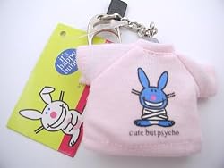 Happy Bunny 'Cute But Psycho' Shirt Key Chain by Basic Fun