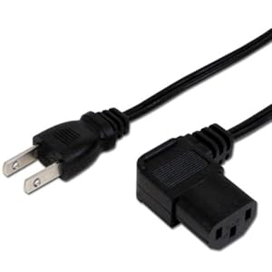 【クリックで詳細表示】アイネックス AC電源ケーブル 極細L型タイプ ACP-15L-BK： パソコン・周辺機器