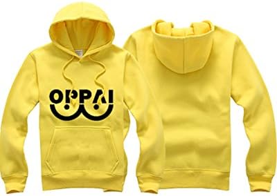 One Punch Man Shirt Oppai Hoodie Yellow Sweater Cosplay Costume