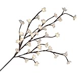 White Cherry Blossoms on Branch Decorative Electric Light Set. Click to see additional image