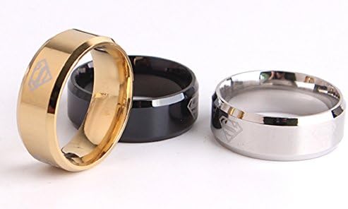 Superman Logo Stainless Steel Ring -Gold (10)