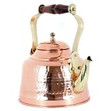 Old Dutch 2 Quart Solid Copper Teakettle With Wooden Handle