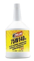 Red Line 75W140 Non-Limited Slip Synthetic Gear Oil - 1 Quart, Pack of 12