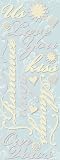 Brenda Walton Adhesive Chipboard-Wedding Silver & Ivory Glitter Words