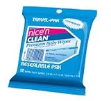 PDI NICE N CLEAN REAL CLOTH PREMIUM BABY WIPES Travel Pak, 12 wipes/pouch, 36 pouches/cs