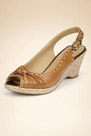 Footglove™ Original Leather Peep Toe Wedge Shoes