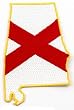 Alabama Shape Flag Embroidered Patch State Iron-On Emblem