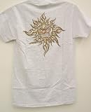 Tattoo Style Tropical Sun Design Grey T Shirt by Walla Balla Small - XL