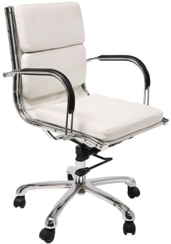 Kare 73875 B&uuml;rostuhl Relax Nappalon 98 x 57 x 59 cm wei&szlig; PU Metall