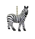 African Safari Plains Zebra Stripes Ceiling Fan Light Pull