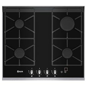 NEFF Series 5 60cm front control ceramic gas hob with 4 burners T66F66N0
