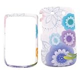Blackberry Torch 9800 Four Colorful Flowers on White Hard Case, Cover, Face ....