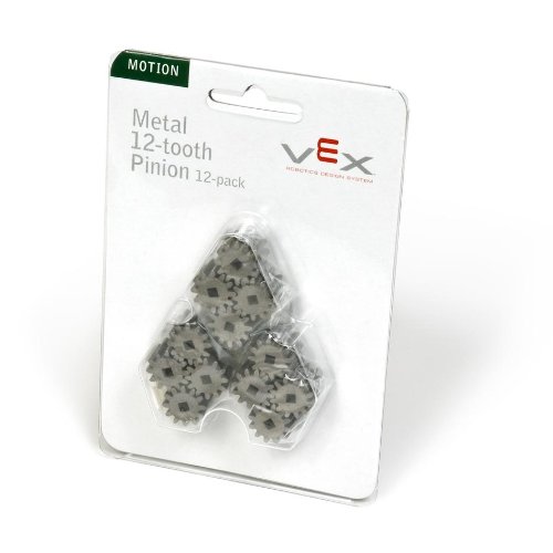 VEX Robotics 12-tooth Metal Pinion Gear, 12-pack
