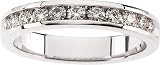 14 Karat White Gold Moissanite Anniversary or Wedding Band Ring