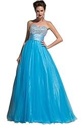 Floor Length Beaded Lace Sweetheart Prom Dress 
