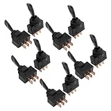 uxcell トグルスイッチ 取り付け径 3 端子 オン/オン12mm 20A/12VDC 10A/125VAC 10個入り