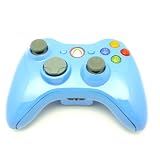 Xbox 360 8 MODE Rapid Fire Controller CHROME Light BLUE Shell with RED Leds for Black Ops COD4 COD5 MW2