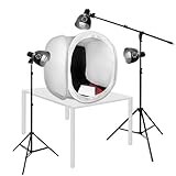 PBL PhotoTent Dome Cube Table Top Photography 30in,New High Output Bulbs,With Boom Three Lights 675 Watts, Four Backdrops,Steve Kaeser Photographic Lighting & Accessories