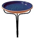 Opus, Sunswept Terra Cotta Royal Blue Hanging-Standing Birdbath