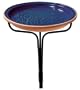 Sunswept 421HS-4 Terra Cotta Royal Blue Hanging-Standing Birdbath