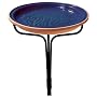 Sunswept 421HS-4 Terra Cotta Royal Blue Hanging-Standing Birdbath