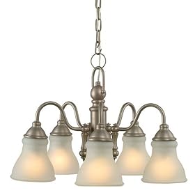 Royce Lighting 39256BLE-965 Morrpark 5-Light Chandelier with Acid Etched Glass Shades,... by Royce Lighting
