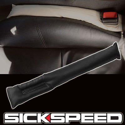 2Pc Luxury Leather Leakproof Seat Pad Gap Filler Seam Holster Black P3 for Ferrari California