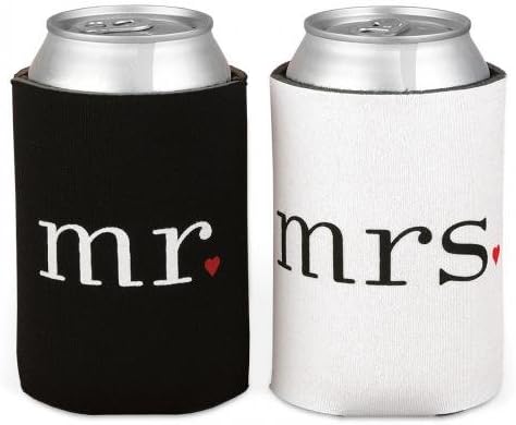 Mr and Mrs Can Koozies Wedding Gift Set