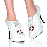 Pleaser Shoes Women's INDULGE-562, 5 Platform Oxford W/Nurse Emblem