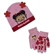 Girls' Ni Hao Hat & Glove Set - Pink 4-16