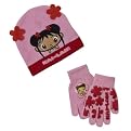 Girls' Ni Hao Hat & Glove Set - Pink 4-16