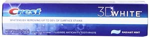 Crest 3d White Vivid Anticavity Teeth Whitening Radiant Mint Toothpaste Triple Pack 5.8 Oz, Packaging May Vary