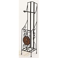 Wrought Iron Toilet Paper Holder With Magzine Rack