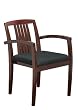 4 Pack Leg Chair with Wood Slat Back Cherry Finish By Office Star