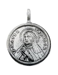 CleverEves 14K Yellow Gold 25.00 mm Carmel And Holy Mother Teresa Pendant