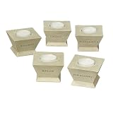 GARDEN GRACE 5 piece Votive Holders Set Tranquility, Peace, Bloom, Simplicity, Serenity