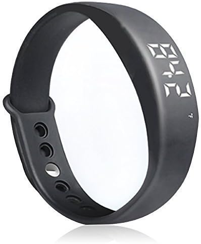 3D LED USB Sports Fitness Tracker Smart Wristband Watch Pedometer with Notice Sleep Monitoring, Morning Call Vibration, Temperature Digital, Time Display (Black)