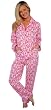bSoft Cambridge Damask Pink Bamboo Flannel Pajama