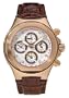 Girard-Perregaux Laureato Men's Watch Automatic Perpetual Calendar 18K Rose Gold Off White Dial on Brown Leather Strap 90190-52-131-BBED