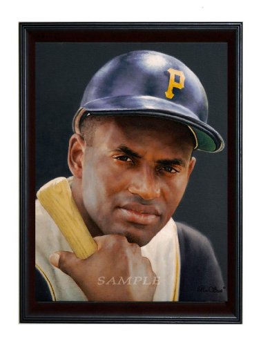 Roberto Clemente - Oversized Framed Canvas Art Print - Pittsburgh Pirates