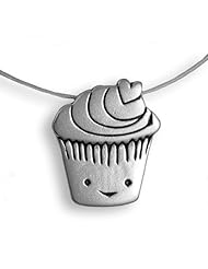 Love Muffin / Cupcake Sterling Silver Charm Necklace