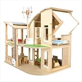 Green Dollhouse with Furniture