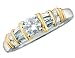 Diamond Engagement Ring: 14K White and 18K Yellow Gold Accent 5/8 Carat (ctw)