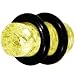 2 Gauge Citrine Iced Cubic Cz Plug
