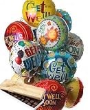 12 Mylar Balloon Bouquet with Chocolates, Get Well - B000MD7FUS